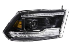 Morimoto - LF520-ASM | Morimoto XB LED Headlights With Amber Side Marker, Sequential Turn Signal, White DRL For Dodge Ram 1500 | 2009-2018 | Pair - Image 3