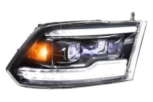 Morimoto - LF520-ASM | Morimoto XB LED Headlights With Amber Side Marker, Sequential Turn Signal, White DRL For Dodge Ram 1500 | 2009-2018 | Pair - Image 4