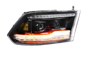 Morimoto - LF520-ASM | Morimoto XB LED Headlights With Amber Side Marker, Sequential Turn Signal, White DRL For Dodge Ram 1500 | 2009-2018 | Pair - Image 5