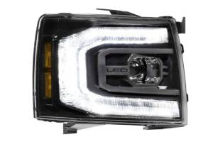 Morimoto - LF540.2-ASM | Morimoto XB LED Headlights With Amber Side Marker, Sequential Turn Signal, White DRL For Chevrolet Silverado | 2007-2013 | Pair - Image 2