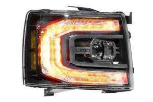 Morimoto - LF540.2-ASM | Morimoto XB LED Headlights With Amber Side Marker, Sequential Turn Signal, White DRL For Chevrolet Silverado | 2007-2013 | Pair - Image 4