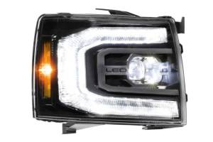Morimoto - LF540.2-ASM | Morimoto XB LED Headlights With Amber Side Marker, Sequential Turn Signal, White DRL For Chevrolet Silverado | 2007-2013 | Pair - Image 5
