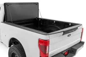 Rough Country - 49220651 | Rough Country Hard Tri-Fold Flip Up Bed Cover (2017-2024 F250, F350 Super Duty 2WD/4WD | 6'10" Bed) - Image 2