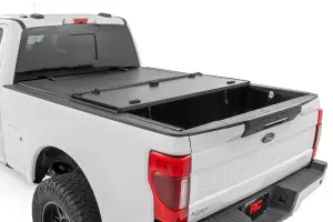 Rough Country - 49220651 | Rough Country Hard Tri-Fold Flip Up Bed Cover (2017-2024 F250, F350 Super Duty 2WD/4WD | 6'10" Bed) - Image 4