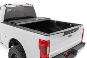Rough Country - 49220651 | Rough Country Hard Tri-Fold Flip Up Bed Cover (2017-2024 F250, F350 Super Duty 2WD/4WD | 6'10" Bed) - Image 5