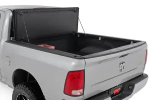 Rough Country - 49318650 | Rough Country Hard Tri-Fold Flip Up Tonneau Bed Cover For Ram 1500 (2010-2018 / 2500 (2010-2023) | 6'4" Bed - Image 2