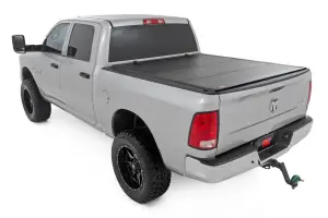 Rough Country - 49318650 | Rough Country Hard Tri-Fold Flip Up Tonneau Bed Cover For Ram 1500 (2010-2018 / 2500 (2010-2023) | 6'4" Bed - Image 3