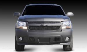 51051 | T-Rex Upper Class Series Mesh Grille | Small Mesh | Mild Steel | Black Powdercoat | 2 Pc | Overlay | 4 Pc Look