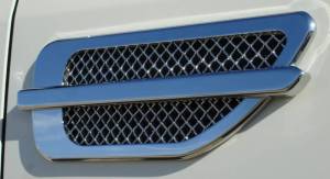 54001 | T-Rex T1 Series Side Vent | Small Mesh | Aluminum | Chrome | 1 Pc | Tape | Escalade Style | [Available While Supplies Last]