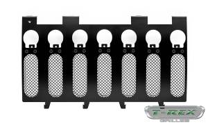 6314841-BR | T-Rex Stealth Torch Series LED Light Grille | Small Mesh | Mild Steel | Black | Black Studs | 1 Pc | Insert | 7 - 2 in. Round LED Lights