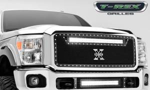 T-Rex Billet - 6315461 | T-Rex Torch Series LED Light Grille | Small Mesh | Mild Steel | Black | Chrome Studs | 1 Pc | Insert | Incl. Universal Wiring Harness - Image 8