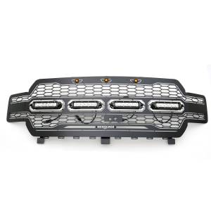 T-Rex Billet - 6515791 | T-Rex Revolver Series LED Grille | Laser Cut Pattern | Mild Steel | Black | Chrome Studs | 1 Pc | Replacement | Incl. 6 in. LED - Image 2