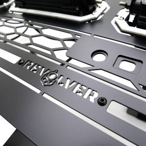 T-Rex Billet - 6515791 | T-Rex Revolver Series LED Grille | Laser Cut Pattern | Mild Steel | Black | Chrome Studs | 1 Pc | Replacement | Incl. 6 in. LED - Image 3