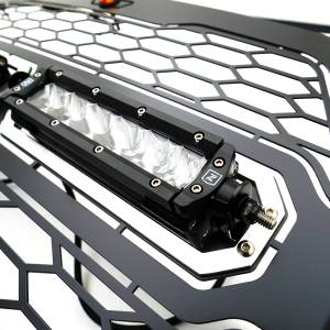 T-Rex Billet - 6515791 | T-Rex Revolver Series LED Grille | Laser Cut Pattern | Mild Steel | Black | Chrome Studs | 1 Pc | Replacement | Incl. 6 in. LED - Image 4