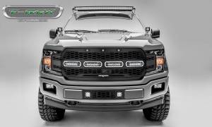 T-Rex Billet - 6515791 | T-Rex Revolver Series LED Grille | Laser Cut Pattern | Mild Steel | Black | Chrome Studs | 1 Pc | Replacement | Incl. 6 in. LED - Image 7