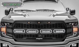 T-Rex Billet - 6515791 | T-Rex Revolver Series LED Grille | Laser Cut Pattern | Mild Steel | Black | Chrome Studs | 1 Pc | Replacement | Incl. 6 in. LED - Image 10