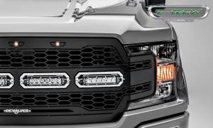 T-Rex Billet - 6515841 | T-Rex Revolver Series LED Grille | Laser Cut Pattern | Mild Steel | Black | Chrome Studs | 1 Pc | Replacement | Incl. 6 in. LED - Image 8