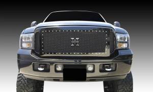 6715611 | T-Rex X-Metal Series Studded Mesh Grille | Large Mesh | Mild Steel | Black | Chrome Studs | 3 Pc | Insert