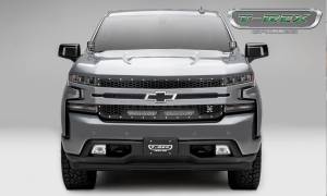 7311261 | T-Rex Laser Torch Series Grille | Laser Cut Pattern | Mild Steel | Black | Chrome Studs | 1 Pc | Replacement | Incl. 10 in. LED