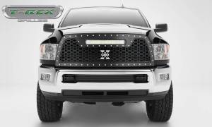 7314521 | T-Rex Laser Torch Series Grille | Laser Cut Pattern | Mild Steel | Black | Chrome Studs | 1 Pc | Replacement