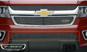 25267 | T-Rex Billet Series Bumper Grille | Horizontal | Aluminum | Polished | 1 Pc | Overlay