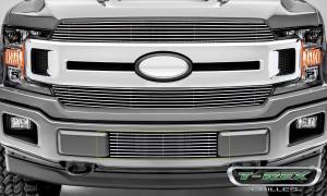 25571 | T-Rex Billet Series Bumper Grille | Horizontal | Aluminum | Polished | 1 Pc | Overlay