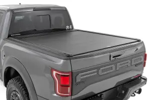 56410551 | Rough Country Power Retractable Bed Cover (2021-2024 F150 Pickup 2WD/4WD | 5'7" Bed)
