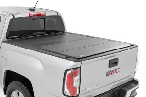 Rough Country - 49120500 | Rough Country Hard Tri-Fold Flip Up Tonneau Bed Cover For Chevrolet Colorado / GMC Canyon | 2015-2023 | 5' Bed - Image 1