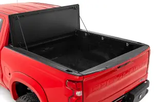 Rough Country - 49120650 | Rough Country Hard Tri-Fold Flip Up Tonneau Bed Cover For Chevrolet Silverado 1500 / GMC Sierra 1500 | 2019-2023 | 6' 7" Bed - Image 2