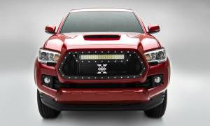 T-Rex Billet - 6319411 | T-Rex Torch Series LED Light Grille | Small Mesh | Mild Steel | Black | Chrome Studs | 1 Pc | Insert [Available While Supplies Last] - Image 1
