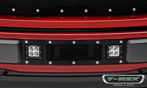 T-Rex Billet - 6325791 | T-Rex Torch Series LED Light Grille | Small Mesh | Mild Steel | Black | Chrome Studs | 1 Pc | Replacement: Incl. 3 in. LED Cube Light - Image 4