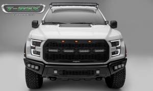 T-Rex Billet - 6515661 | T-Rex Revolver Series LED Grille | Laser Cut Pattern | Mild Steel | Black | Chrome Studs | 1 Pc | Replacement | Incl. 6 in. LED [Available While Supplies Last] - Image 4