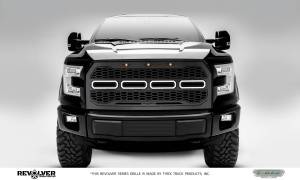 6515751 | T-Rex Revolver Series Grille | Laser Cut Pattern | Mild Steel | Black | Chrome Studs | 1 Pc | Replacement