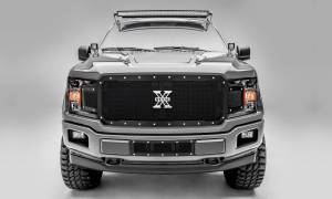 T-Rex Billet - 6715711 | T-Rex X-Metal Series Studded Mesh Grille | Small Mesh | Mild Steel | Black | Chrome Studs | 1 Pc | Replacement - Image 1