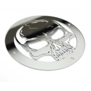 L1009 | T-Rex Grille Logoz | Skull | Universal | Stainless Steel | Polished | 1 Pc | Bolt-On