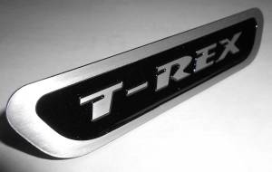 L1016 | T-Rex Series Logo Badge | Aluminum | Black | 1 Pc | Bolt-On