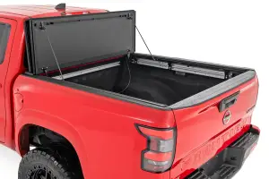 Rough Country - 49520501 | Rough Country Hard Tri Fold Flip Up Bed Cover For Nissan Frontier | 2005-2021 | 5' Bed - Image 2