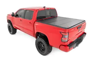 Rough Country - 49520501 | Rough Country Hard Tri Fold Flip Up Bed Cover For Nissan Frontier | 2005-2021 | 5' Bed - Image 3