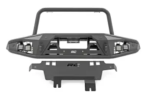 Rough Country - 51200A | Rough Country Front Tubular Bumper With 4 LED Cube Lights For Ford Bronco | 2021-2023 | Without Winch Plate - Image 1