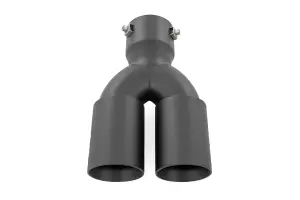 Rough Country - 96050 | Rough Country Exhaust Tip For 2.5-3 Inch Pipe With RC Logo | Black, Red RC Logo, Dual Outlet - Image 4