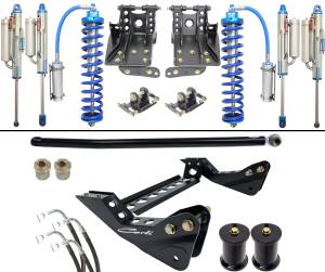 CS-F45-CO25-BYP-05 | Carli Suspension Carli Tuned King 2.5" Remote Reservoir Shocks 4.5" Lift Coilover Bypass System For Ford F-250/F-350 4WD | 2005-2007 | Diesel