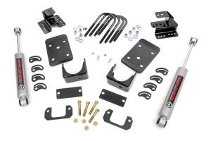 72330 | Rough Country 2 Inch Front & 4 Inch Rear Lowering Kit For Chevrolet Silverado / GMC Sierra 1500 2WD | 2007-2015