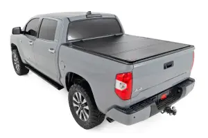 Rough Country - 49414551 | Rough Country Hard Tri-Fold Flip Up Tonneau Bed Cover For Toyota Tundra | 2007-2021 | 5' 7" Bed - Image 3