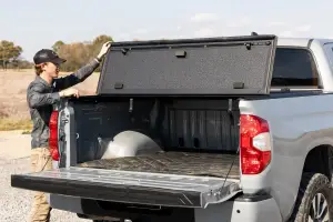 Rough Country - 49414551 | Rough Country Hard Tri-Fold Flip Up Bed Cover (2007-2021 Toyota Tundra 2WD/4WD | 5'7" Bed) - Image 8