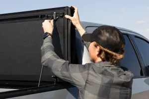 Rough Country - 49414551 | Rough Country Hard Tri-Fold Flip Up Bed Cover (2007-2021 Toyota Tundra 2WD/4WD | 5'7" Bed) - Image 9