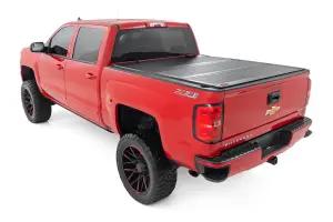 Rough Country - 49119551 | Rough Country Hard Tri-Fold Flip Up Bed Cover (2014-2018 Silverado, Sierra 1500 2WD/4WD | 2014-2019 Silverado, Sierra 2500 HD, 3500 HD 2WD/4WD | 5'9" Bed) - Image 3