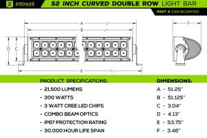 ZROADZ - Z335461-KIT-C | ZROADZ Front Roof LED Bracket to mount (1) 52 Inch Curved LED Light Bar (1999-2016 F250, F350 Super Duty) - Image 6