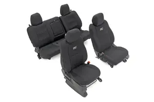 91058 | Rough Country Neoprene Front And Rear Seat Covers For Nissan Frontier 2/4WD | 2022-2023