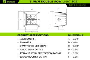 ZROADZ - Z365471-KIT2 | ZROADZ Hood Hinge LED Kit with (2) 3 Inch LED Pod Lights (2017-2022 F250, F350 Super Duty) - Image 6