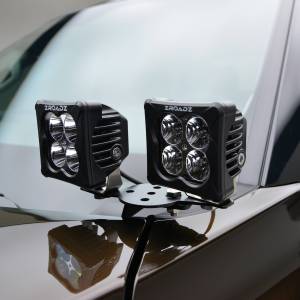 Z369671-KITAW | ZROADZ Hood Hinge LED Kit with (2) 3 Inch Amber and (2) White LED Pod Lights (2022-2023 Tundra)